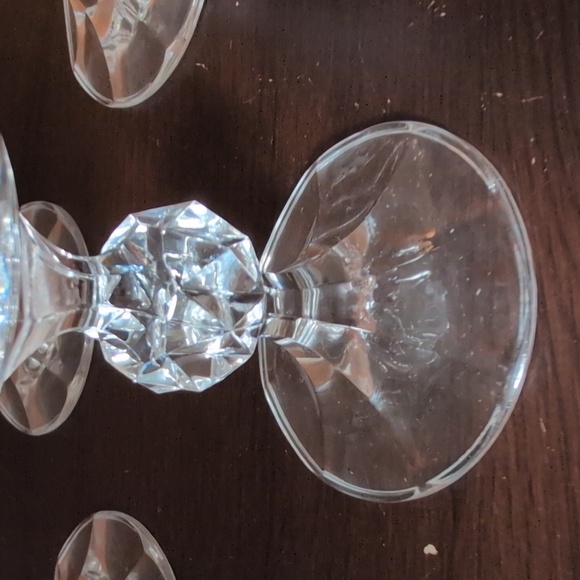 Vintage Bohemia Etched Crystal Wine Glasses Made in Czechoslovakia Set of 4 - Picture 4 of 11